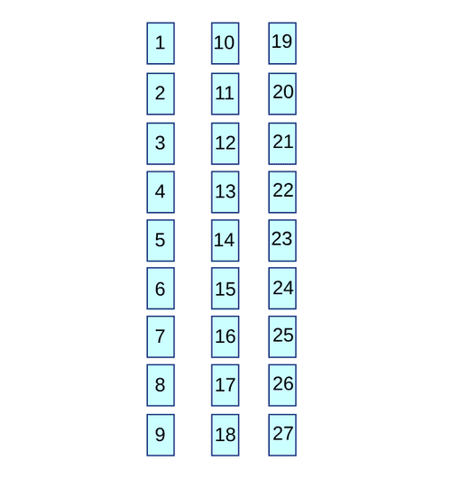 grid of cards